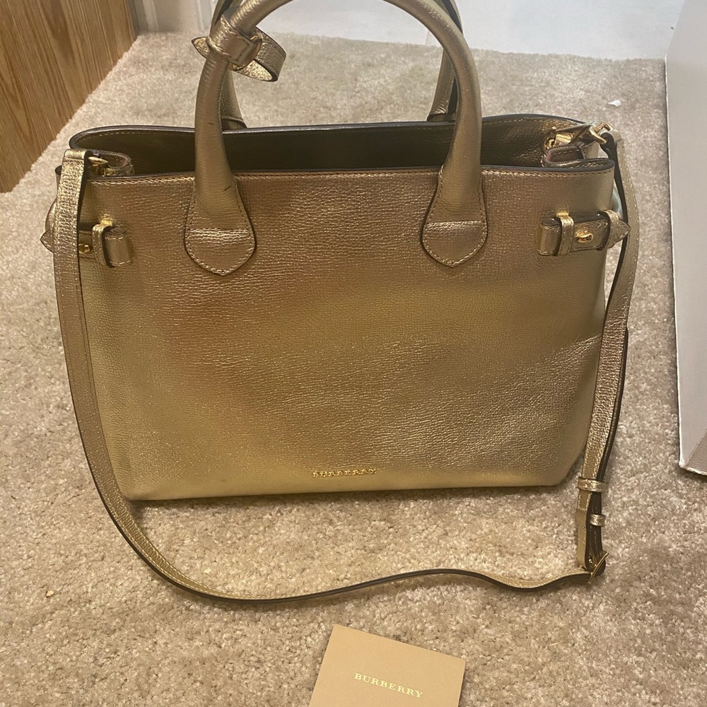 Gold Burberry Medium Tote